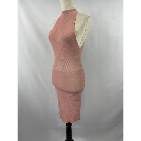 Ronny Kobo Sleeveless Sweater Dress Pink Cream Medium Cut Away - Picture 8 of 8